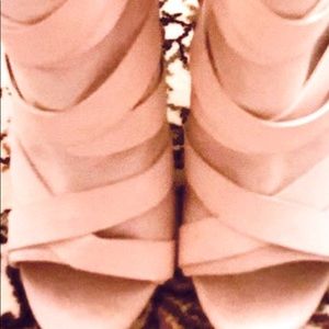 Nude, Open Toe, Strappy And Heels, Never Been Worn